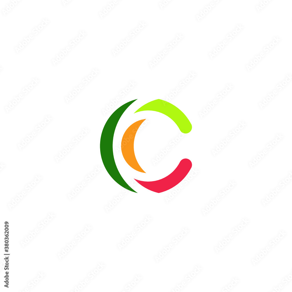 Obraz premium C logo Vector icon illustrations