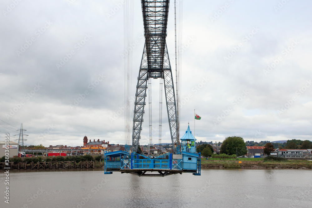 The Newport Transporter Bridge which crosses the River Usk in South Wales is one of only 10 in the world. The pedestrian and car carrying  gondola crosses over the river.