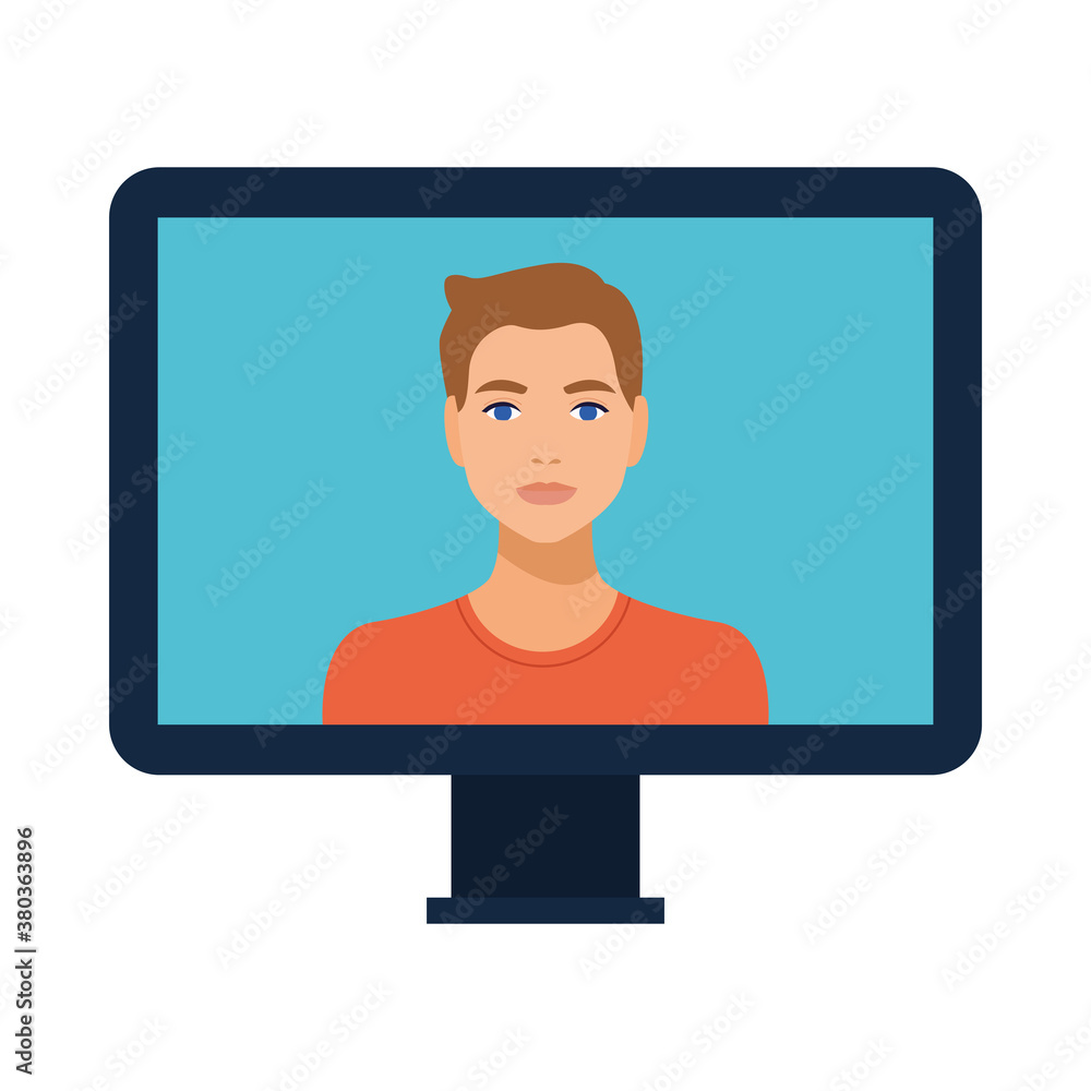 man avatar character in desktop man avatar character in desktop