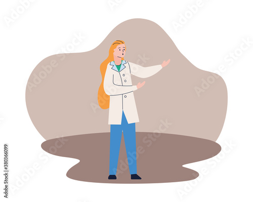 young female doctor avatar character