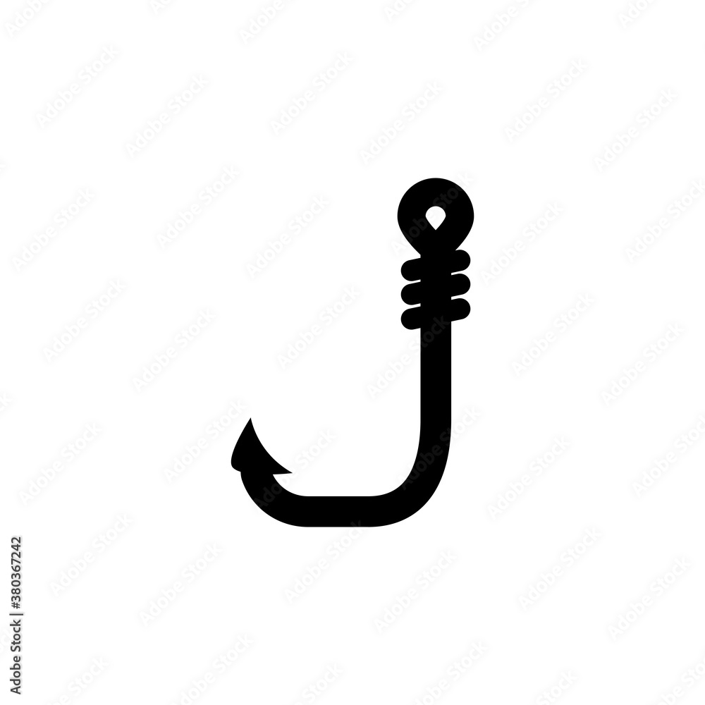 Fishing Hook Icon Design Vector Template Illustration Fishing Hook Icon Design Vector Template Illustration