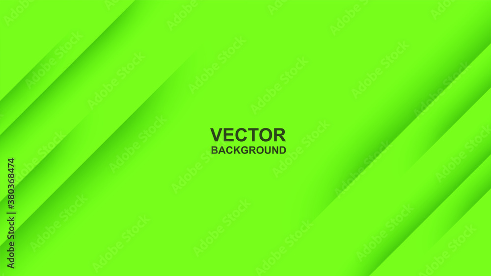 Fototapeta premium Abstract. Green neon paper art overlap layer background. Vector.