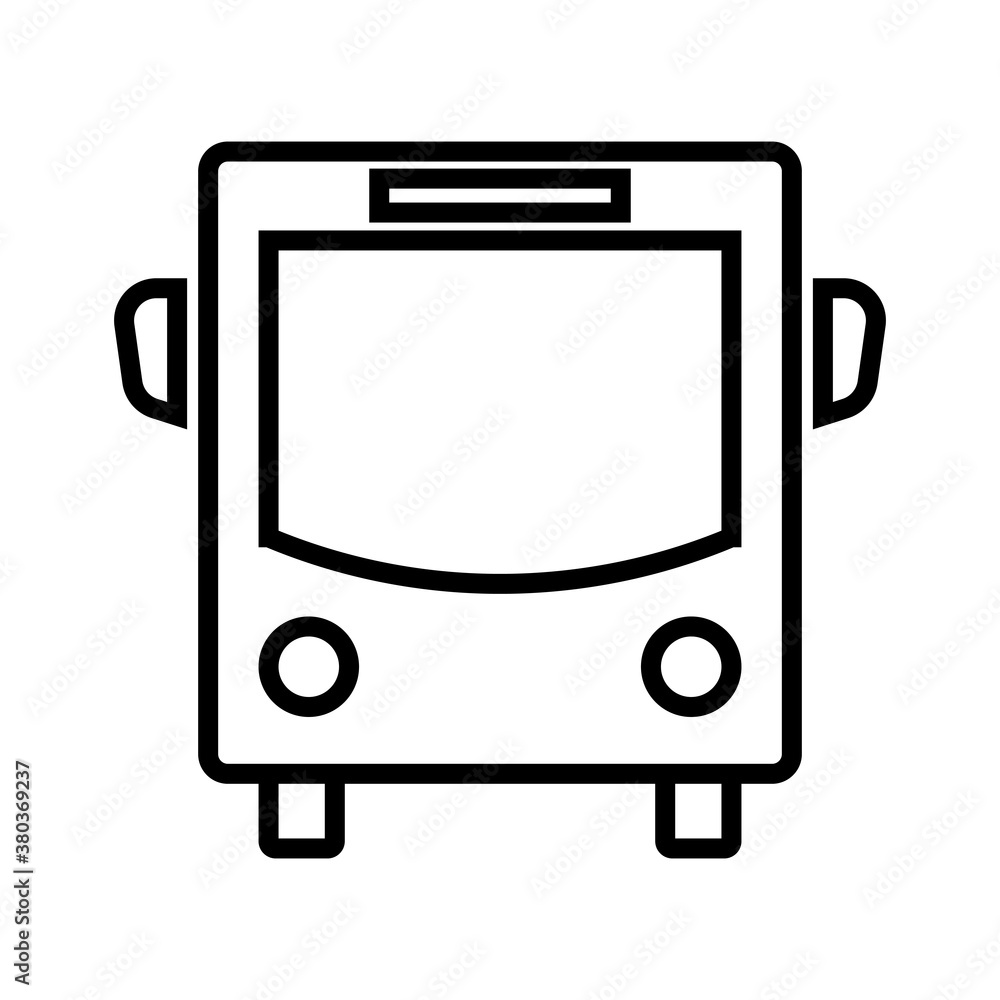 Icono de autobús. Bus. Ilustración vectorial aislada en fondo blanco Icono de autobús. Bus. Ilustración vectorial aislada en fondo blanco