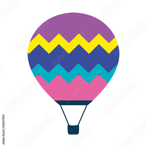 Hot air balloon design of Transportation adventure freedom journey travel up airship and trip theme Vector illustration