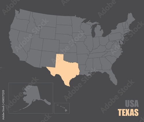USA Texas map