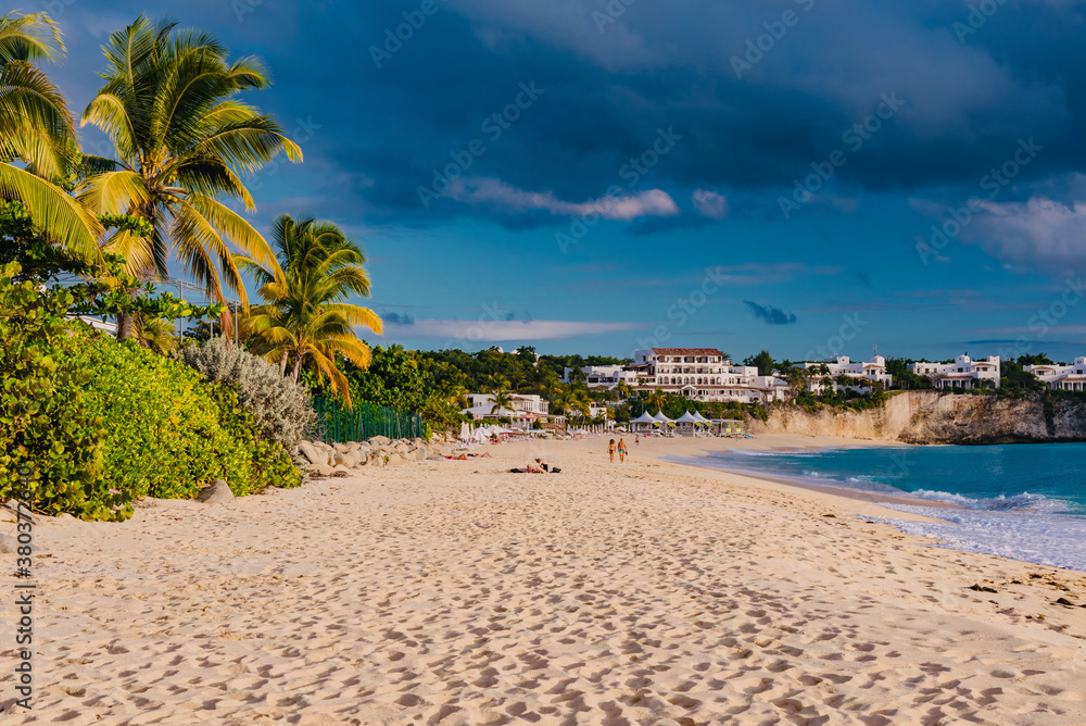 panorama island of Sint Maarten island in the Caribbean