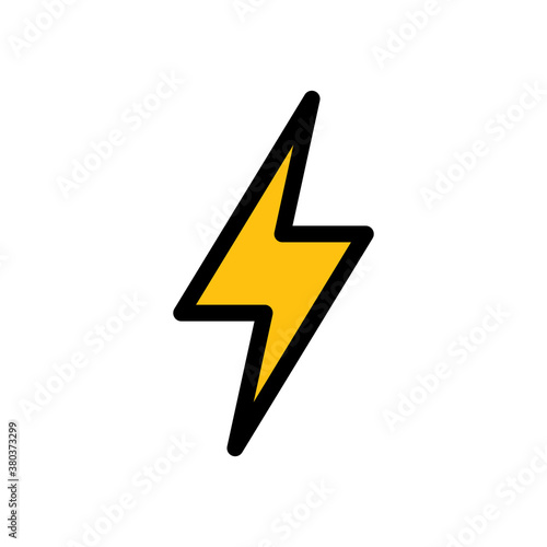 Electric Lightning Icon Design Vector Template Illustration