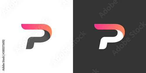 Letter P logo design . simple and clean letter P design using modern color . vector illustration