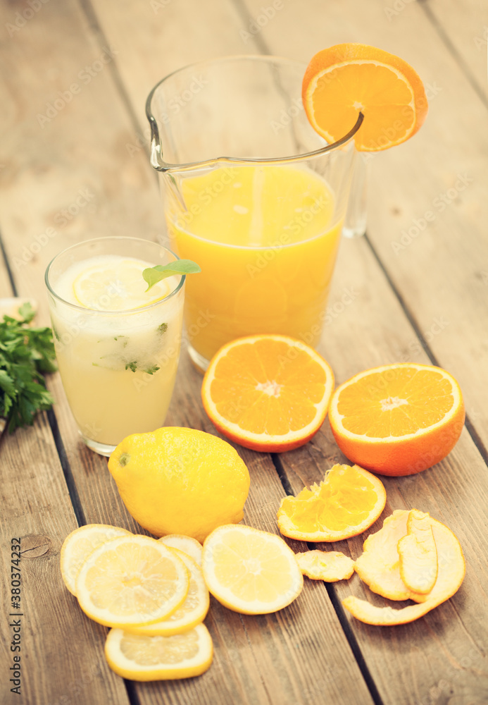 Freshly made citrus juice. Freshly made citrus juice.