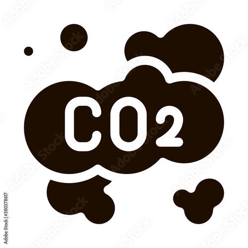 Co2 Smoulder Smoke Steam Air Vector Icon. Carbonic Oxide Dirty Air Environmental Pollution Defilement Pictogram. Atmospheric Impurity, Soil And Water Contour Illustration
