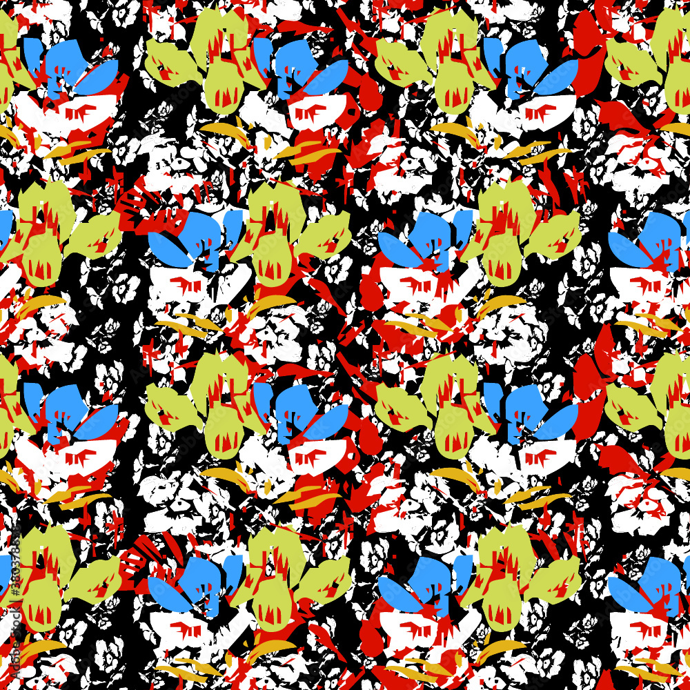 Fototapeta premium seamless pattern with flowers