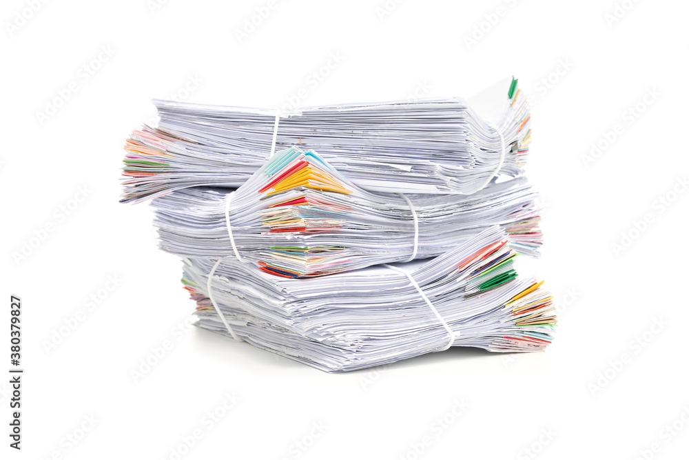 Stack of Documents isolated on white background Stack of Documents isolated on white background