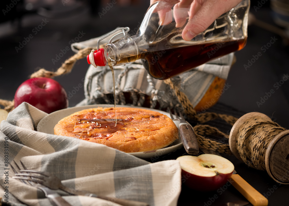 Decadent Baked Apple and Bacon Pancake Decadent Baked Apple and Bacon Pancake