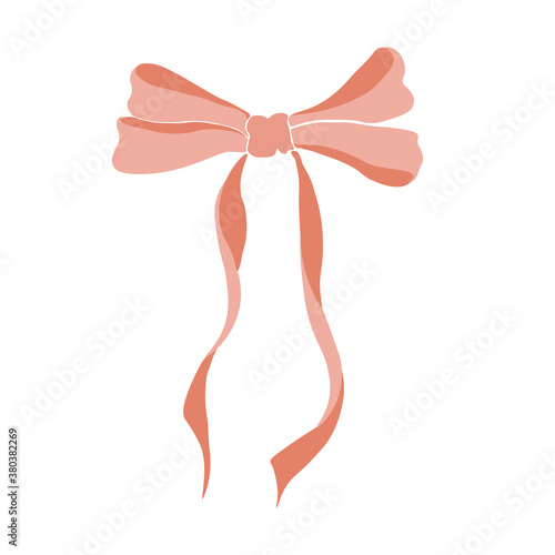 Abstract bow illustration. Isolated on white.