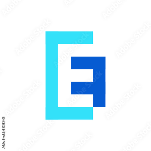 E logo letter EF vector icon illustrations © nur