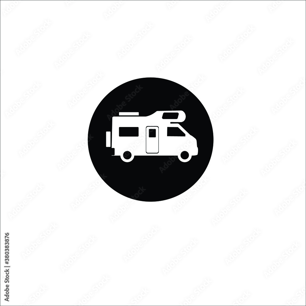 Flat Recreational Vehicles Icons set, motorhome Flat Recreational Vehicles Icons set, motorhome