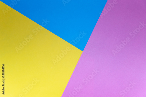Colored paper. Blue, yellow and pink colored paper