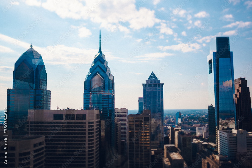 Skyline of Philadelphia during a summer day
