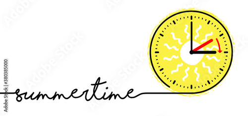 Clocks are adjusted forward one hour near the start of spring and are adjusted backward in the autumn. DST daylight saving time. Switch summer time or winter time and return to standard time. 1 hour.
