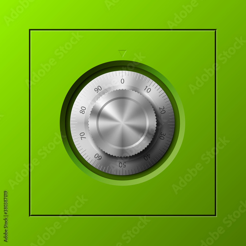 Image of a steel safe. Armored box background. The door safe a bank vault with a combination lock. Reliable Data Protection. Long-term savings. Deposit box safe icon.Protection of personal information