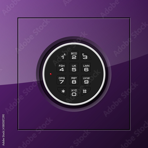 safe Image. Armored box background. The door of a bank vault with a electronic combination lock. Reliable Data Protection. Long-term savings. Deposit box safe icon.Protection of personal information