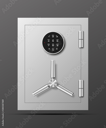 Safe Image. Armored box background. The door of a bank vault with a mechanical combination lock. Reliable Data Protection. Long-term savings. Deposit box icon.Protection of personal information