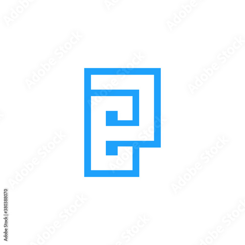 E logo letter EP vector icon illustrations