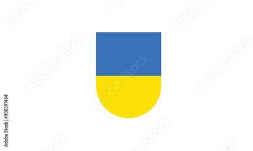 Ukraine flag shield vector illustration