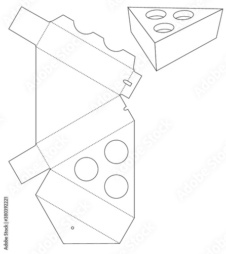 Desplegado Caja de chocolates triangular