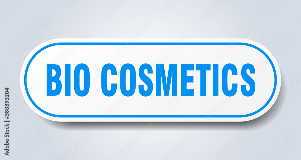 bio cosmetics sign. rounded isolated button. white sticker bio cosmetics sign. rounded isolated button. white sticker