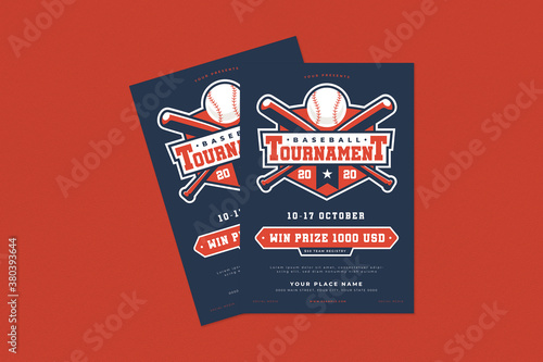 Baseball Tournament Flyer Template photo