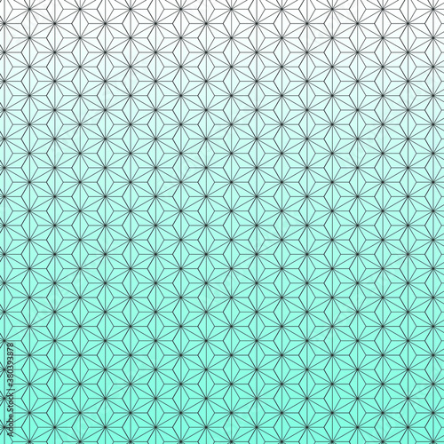 Asa no ha pattern aka Hemp seed blue gradient pattern vector, Asanoha Japanese motif, sacred geometry