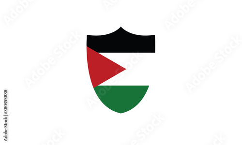 Free Download Palestine flag shield vector illustration - GFXLoad