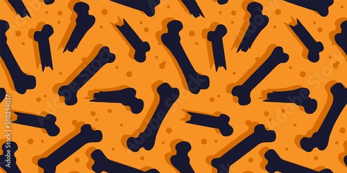 Pattern with horrible bones for halloween holiday