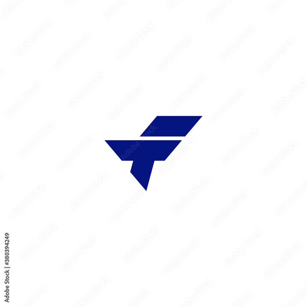 Vector logo on which the abstract image of the letters Fand T illustrations Vector logo on which the abstract image of the letters Fand T illustrations