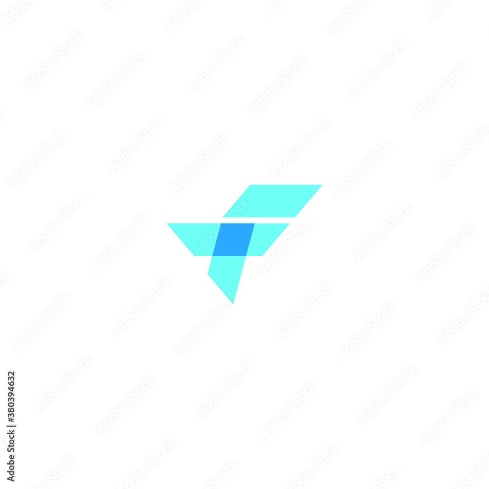 Vector logo on which the abstract image of the letters Fand T illustrations Vector logo on which the abstract image of the letters Fand T illustrations