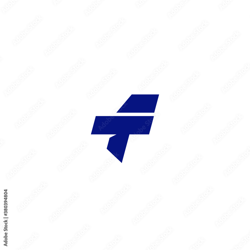 Vector logo on which the abstract image of the letters Fand T illustrations Vector logo on which the abstract image of the letters Fand T illustrations
