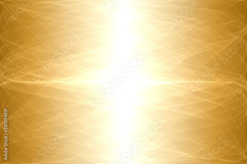 sfondo dorato pirotecnico spirali di luce ondeggianti astratte e lussurreggiati, teoria del lusso e dell'ingegno spiraliforme. photo