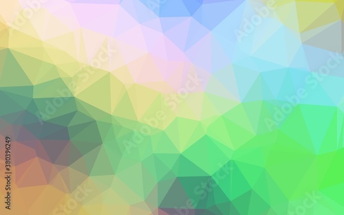 Light Multicolor, Rainbow vector low poly texture. Colorful illustration in abstract style with gradient. Brand new design for your business.