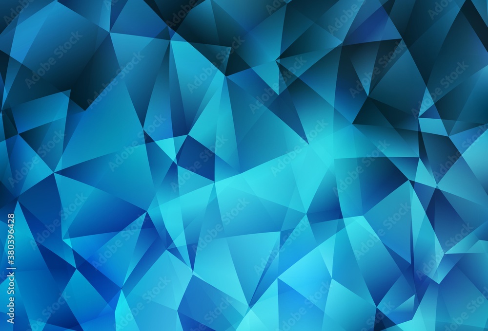 Obraz premium Light BLUE vector shining triangular backdrop.