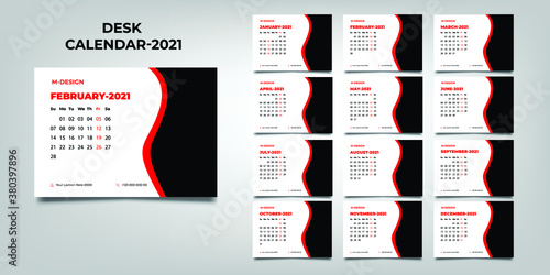 Desk Calendar 2021