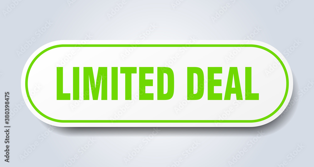 limited deal sign. rounded isolated button. white sticker limited deal sign. rounded isolated button. white sticker