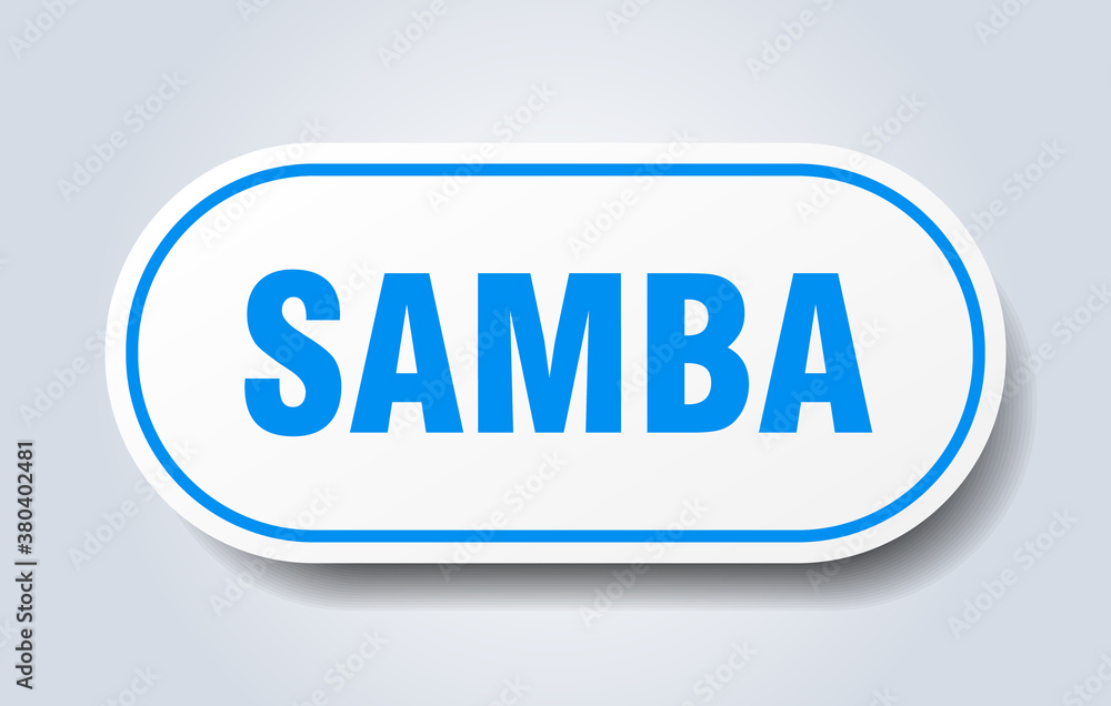 samba sign. rounded isolated button. white sticker samba sign. rounded isolated button. white sticker