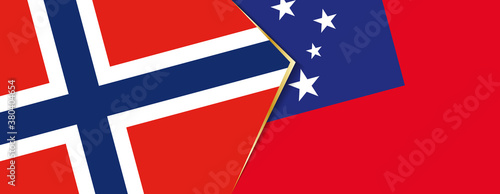 Norway and Samoa flags, two vector flags.
