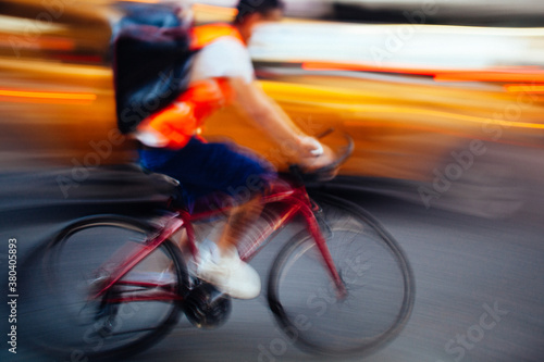 Cycling in the city photo