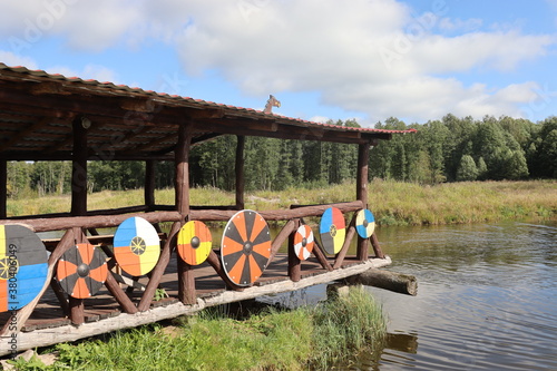 Wallpaper Mural estate pier and ancient castle territory in Belarus Torontodigital.ca