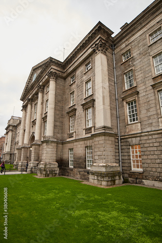 The exterior of Trinity College in Dublin, Ireland