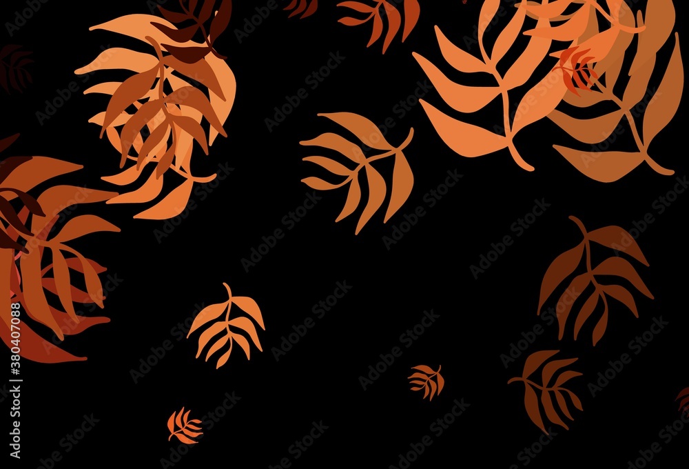 Dark Red vector natural artwork with leaves. Dark Red vector natural artwork with leaves.
