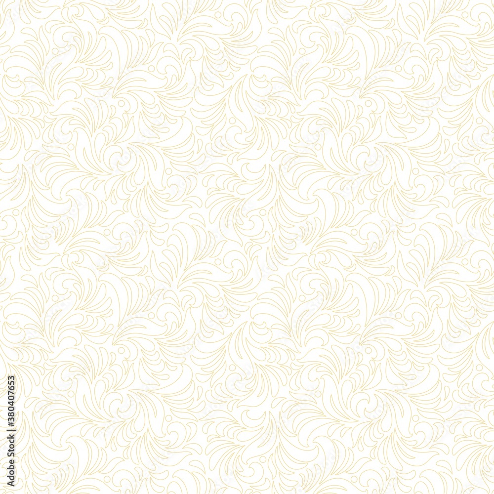 Gold and white abstract seamless  pattern