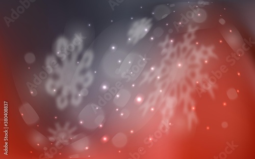 Dark Red vector background with xmas snowflakes. Modern geometrical abstract illustration with crystals of ice. New year design for your business advert.